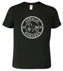 Hobbytriko Dětské tričko s koněm - Vášnivá koňařka Barva: Černá (01), Velikost: 10 let / 146 cm