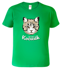 Hobbytriko Dětské chlapecké tričko s kočkou - Kočičák Barva: Červená (07), Velikost: 12 let / 158 cm