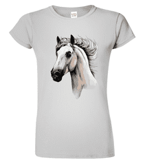 Hobbytriko Dámské tričko s koněm - Bělouš Barva: Apple Green (92), Velikost: S