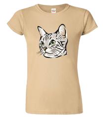 Hobbytriko Dámské tričko s kočkou - Zelenoočka Barva: Fuchsia red (49), Velikost: 2XL