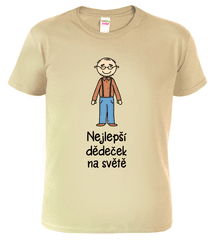 Hobbytriko Tričko pro dědu - Nejlepší dědeček na světě Barva: Béžová (51), Velikost: M