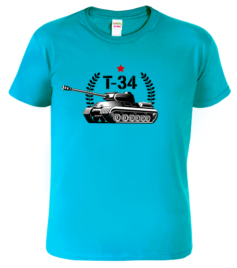Hobbytriko Army tričko s tankem - Tank T-34 Barva: Bílá, Velikost: S