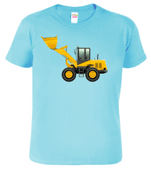 Hobbytriko Dětské tričko s Bagrem - Nakladač Barva: Nebesky modrá (15), Velikost: 10 let / 146 cm