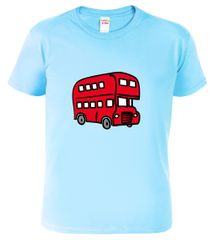 Hobbytriko Triko dětské - Double Decker Bus Barva: Nebesky modrá (15), Velikost: 8 let / 134 cm