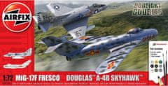 Airfix  Gift Set letadla A50185 - Mig 17F Fresco Douglas A-4B Skyhawk Dogfight Double (1:72)