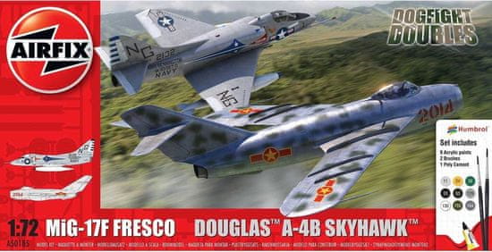 Airfix  Gift Set letadla A50185 - Mig 17F Fresco Douglas A-4B Skyhawk Dogfight Double (1:72)
