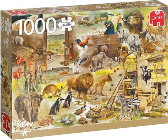 Jumbo  Puzzle Stavba Noemovy archy 1000 dílků