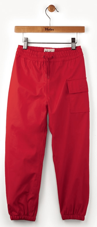 Hatley dívčí nepromokavé kalhoty do deště RCPCGRD002 92 červená