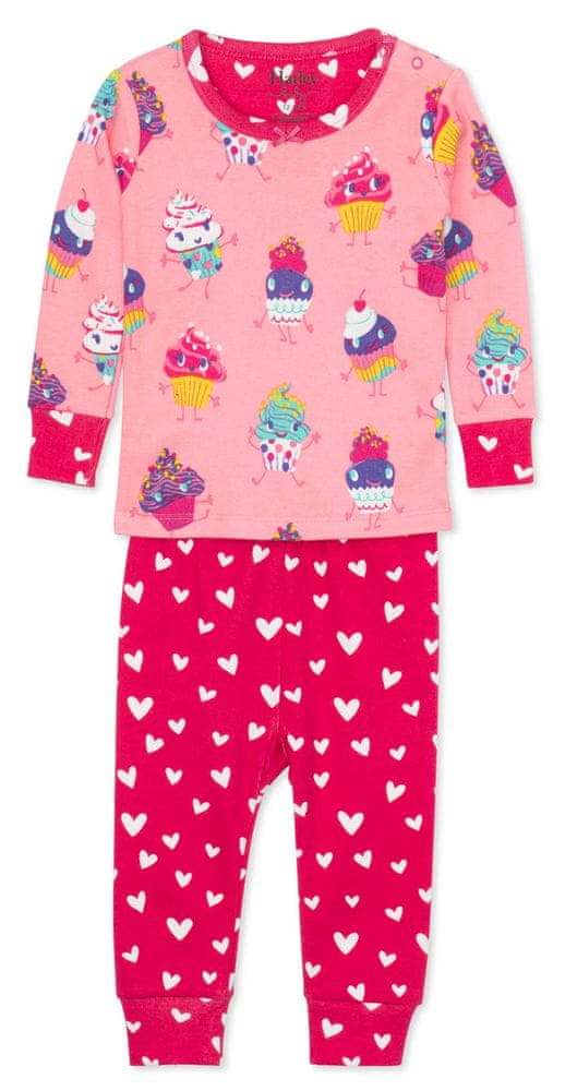 Hatley dívčí pyžamo z organické bavlny Dancing Cupcakes S20CCI1237 79-84 růžová