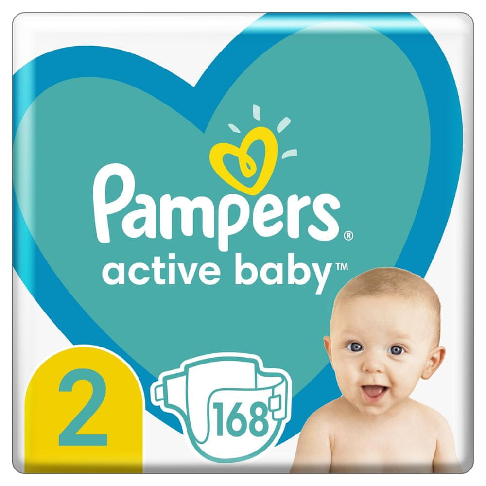 Pampers Active Baby Plenky Velikost 2 168 ks bílá 2