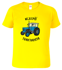 Hobbytriko Tričko s traktorem - Nejlepší traktorista Barva: Žlutá (04), Velikost: M