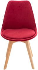 BHM Germany Jídelní židle Linares, samet, červená