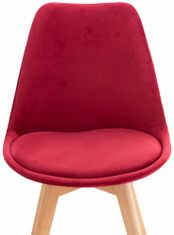 BHM Germany Jídelní židle Linares, samet, červená