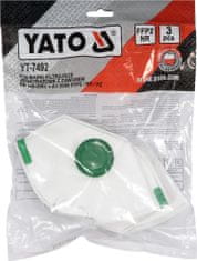 YATO Respirátor s ventilem 3ks FFP2 EN 149:2001