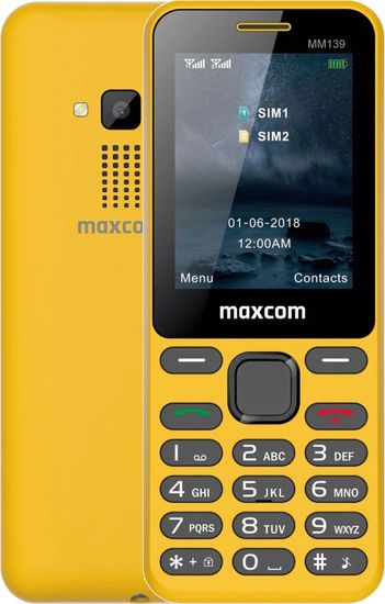 MaxCom MM139, žlutý