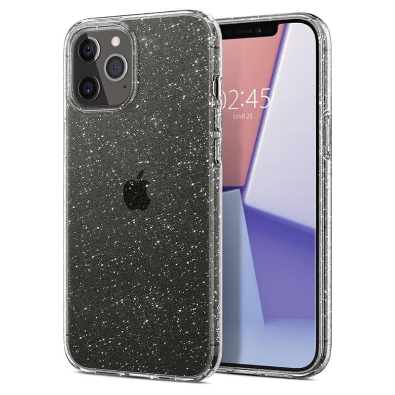 Spigen Ochranný kryt Liquid Crystal Glitter pro Apple iPhone 12/iPhone 12 Pro (6,1") ACS01698, transparentní - použité