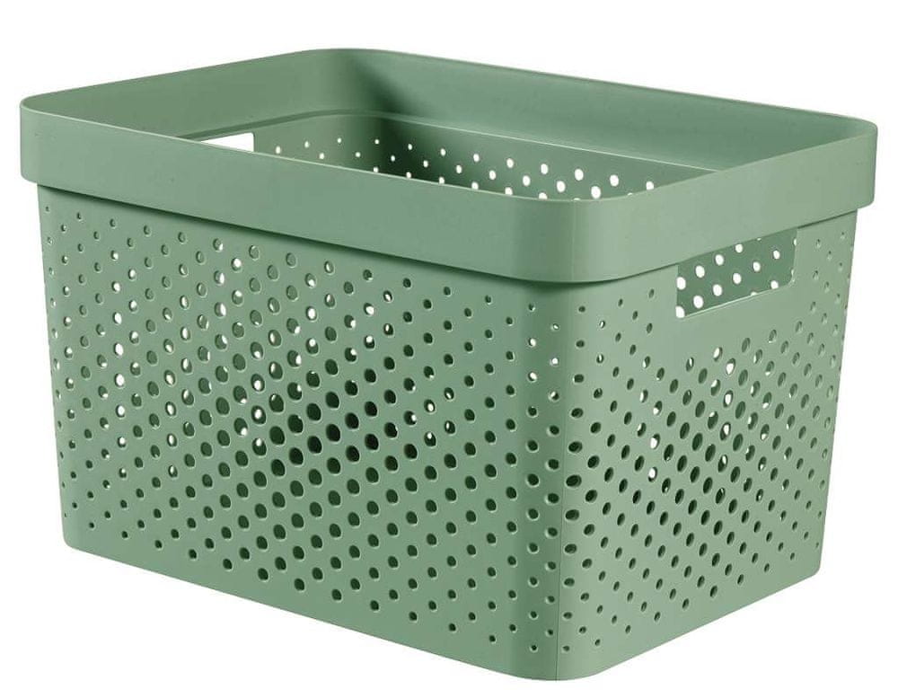 Levně Curver Úložný box INFINITY 17 l recyklovaný plast zelený