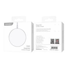 Kaku bezdrátová magnetická nabíječka na iPhone 12, MagSafe, 15W, USB-C, bílá