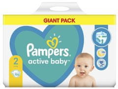 Pampers Active Baby Plenky Velikost 2 96 ks, 4kg - 8kg