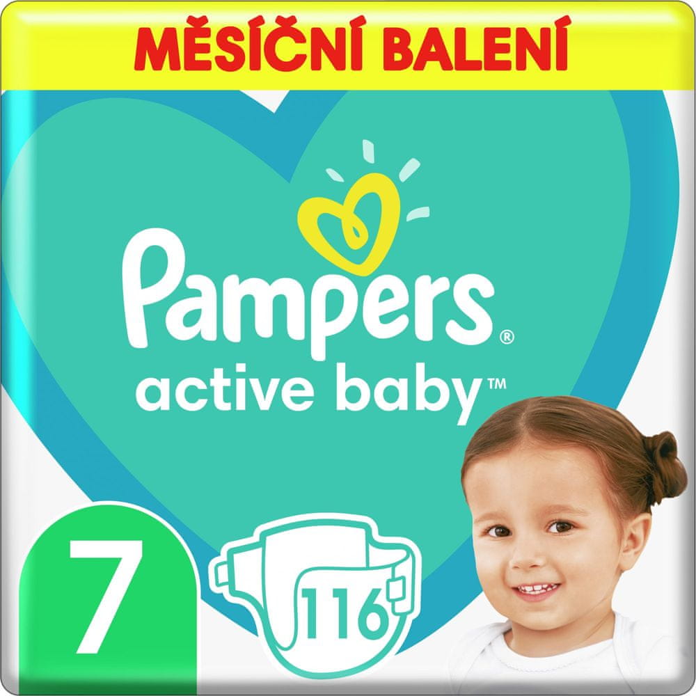 Pampers Active Baby Plenky Velikost 7 116 ks, 15kg+