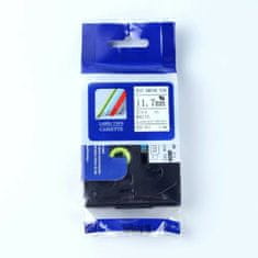 Miroluk Kompatibilní páska s Brother HSE-231, 11,7mm, černý tisk na bílém podkladu, smršťovací bužírka