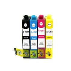 Miroluk Inkoustová náplň pro Epson WorkForce WF 3520 DWF kompatibilní (černá - black, azurová - cyan, purpurová - magenta, žlutá - yellow)