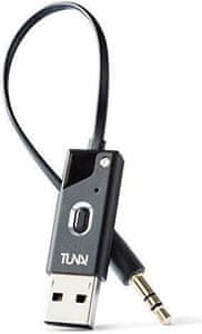 moderní miniaturní Bluetooth přijímač pro autorádia a domácí hifi systémy tunai firefly chat s 3,5mm jack konektorem podpora aac mp3 sbd mikrofon pro handsfree hovory