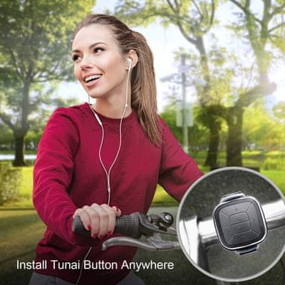 Bluetooth dálkový ovladač telefonu tunai button magnetická základna baterie s výdrží až 3 roky snadná výměna možnost uchycení na volant nebo na řídítka pro přijímání handsfree hovorů