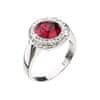 Stříbrný prsten s červeným krystalem Swarovski 35026.3 (Obvod 58 mm)