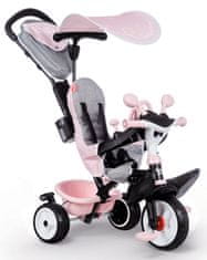 Smoby Tříkolka Baby Driver Plus růžová