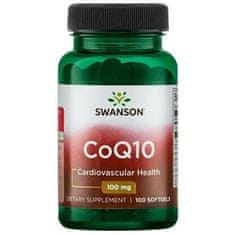 Swanson CoQ10 (Koenzym Q10), 100 mg, 100 softgelových kapslí