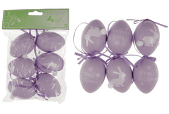 ATAN Vajíčka plastová lila, sada 6 kusů VEL5047-LILA