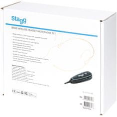 Stagg SUW 12H-BE, bezdrátový náhlavní mikrofonní set 2,4 GHz UHF