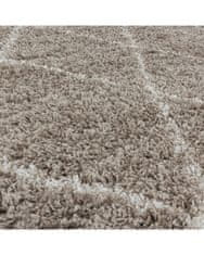 Ayyildiz Kusový koberec Alvor Shaggy 3401 beige kruh 80x80 (průměr) kruh