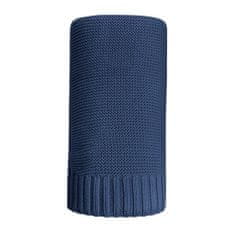 NEW BABY Bambusová pletená deka 100x80 cm tmavě modrá