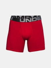 Under Armour Boxerky UA Charged Cotton 6in 3 Pack-RED M