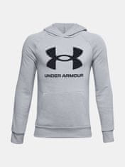 Under Armour Mikina RIVAL FLEECE HOODIE-GRY XL