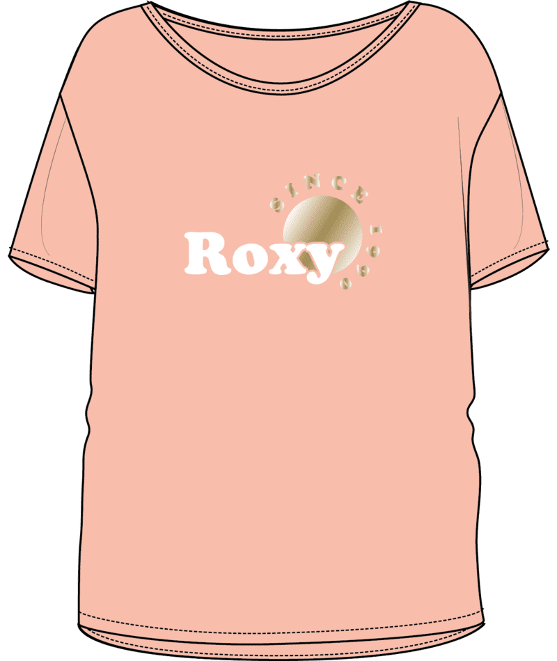 Roxy dívčí tričko Dayandnightfoil ERGZT03752-NEZ0 XS lososová