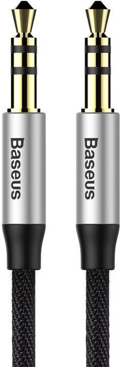 BASEUS Yiven Series audio kabel 3,5mm jack 1 m CAM30-BS1, stříbrná/černá
