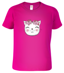 Hobbytriko Dětské tričko s kočkou - Micka Barva: Apple Green (92), Velikost: 10 let / 146 cm