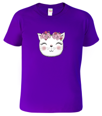 Hobbytriko Dětské tričko s kočkou - Micka Barva: Apple Green (92), Velikost: 10 let / 146 cm