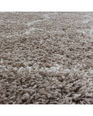 Ayyildiz Kusový koberec Salsa Shaggy 3201 beige kruh 80x80 (průměr) kruh