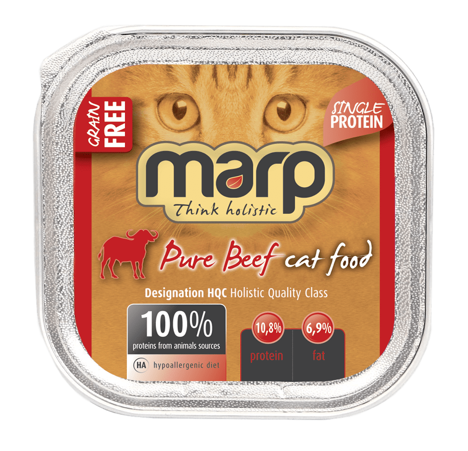 Marp Beef vanička pro kočky s hovězím 16x100 g (15 + 1 ZDARMA)