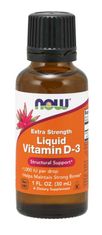NOW Foods Tekutý vitamin D3 Extra silný, 1000 IU v 1 kapce, cca 1071 dávek, 30 ml