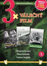 3x Válečný film 1: Uloupená hranice, Němá barikáda, Tanková brigáda /papírové pošetky/ (3DVD)