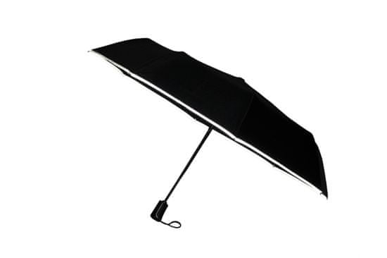 Schwarzwolf CRUX - skládací deštník s reflexním páskem a karabinou