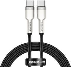 BASEUS Cafule Series nabíjecí / datový kabel USB-C samec na USB-C samec s kovovými koncovkami 100W 1 m CATJK-C01, černá