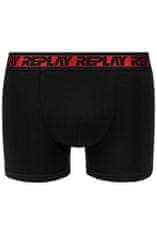 Replay Boxerky Boxer Style 6 T/C Metallic Cuff 2Pcs Box - Dark Blue/Black/Red S