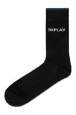 Replay Ponožky Casual Leg Logo&Camouflage 2Prs Banderole - Black/Camouflage Blue 43/46