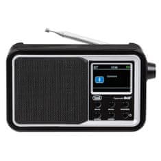 Trevi Rádio , DAB 7F96 BK, přenosné, LCD barevný displej, Bluetooth, alarm, 230 V, barva černá.